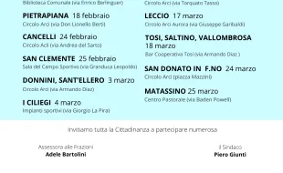 Incontri nelle frazioni 2025