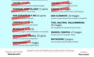 Incontri nelle frazioni 2026