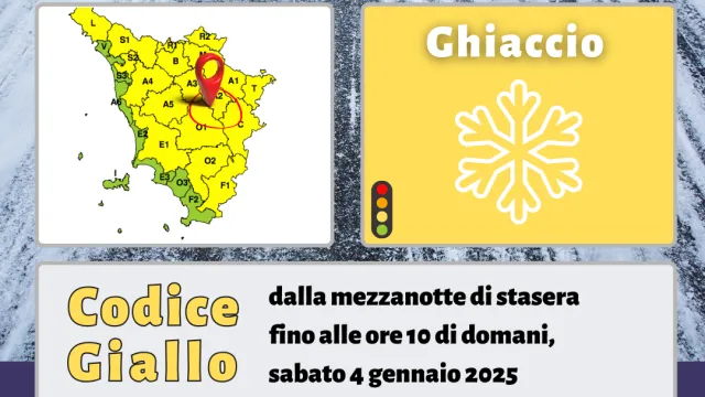 rischio ghiaccio 4 gennaio 2025