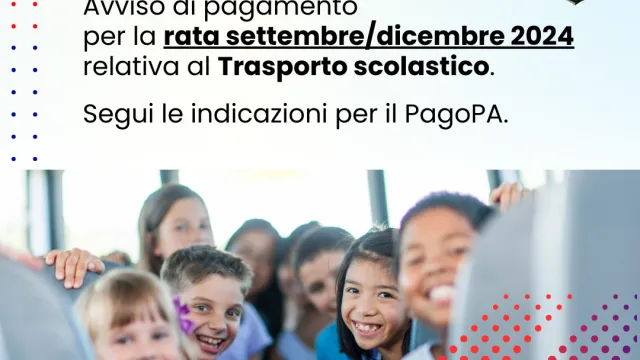  Indicazioni per il pagamento della rata del servizio di trasporto scolastico