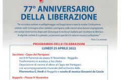 Programma Celebrazioni 25 aprile 2022 Reggello Liberazione